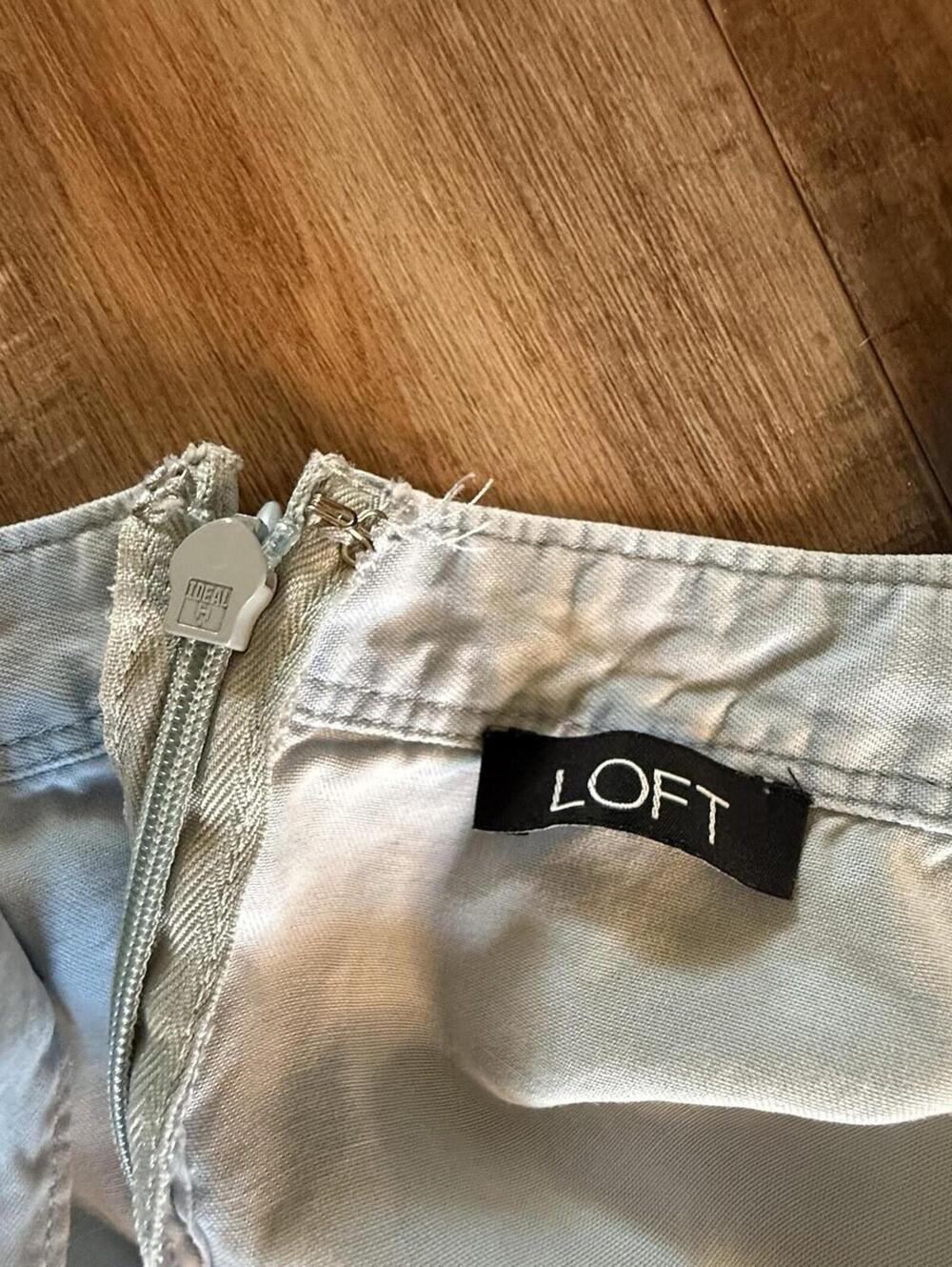 LOFT Light Blue Drawstring Jumpsuit M - Picture 4 of 9